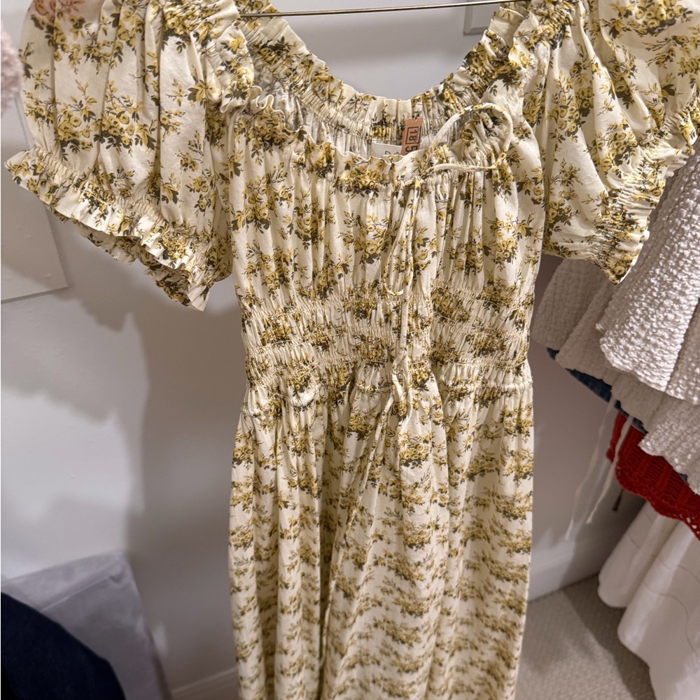 Doen Floral Off-Shoulder Midi Dress